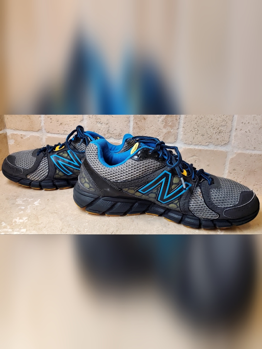 New Balance 750 v2 Gray Mesh Running Shoes with Blue Accents Size 10 4E - Picture 10 of 12